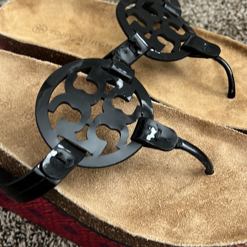 Tory Burch Miller Cloud Black Sandal, like new - Picture 4 of 5